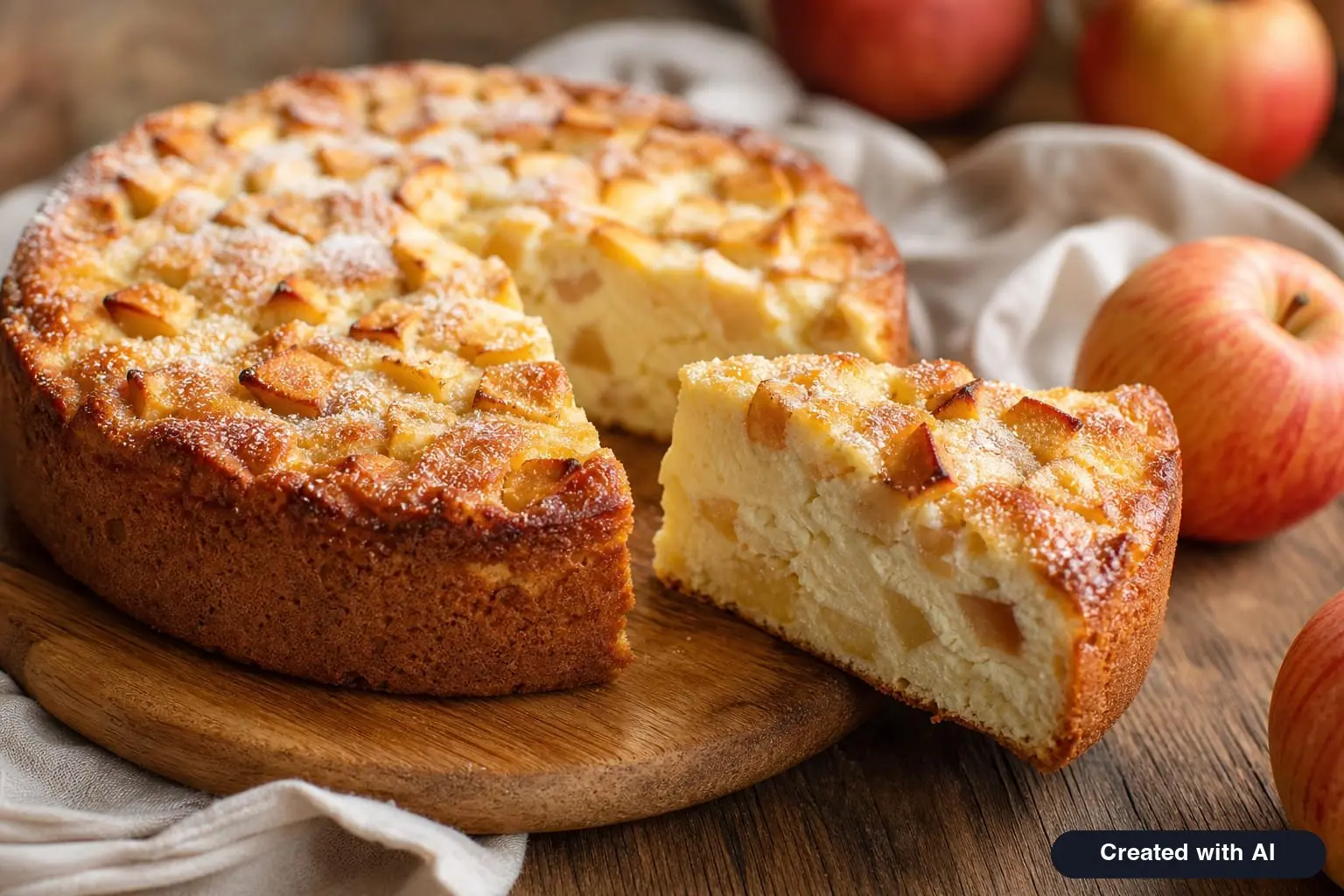 Apple Cottage Cheese Cake: Quick Recipe and Royal Crumb Version