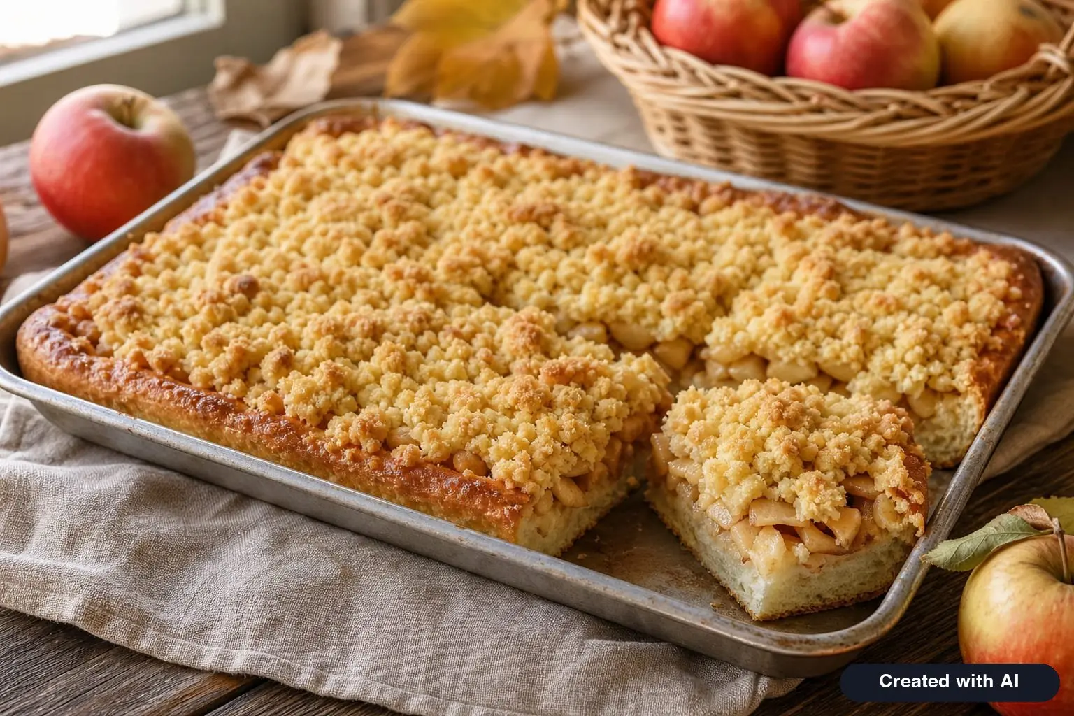 Apple Crumb Cake: Grandma's Old-Fashioned Yeasted Recipe