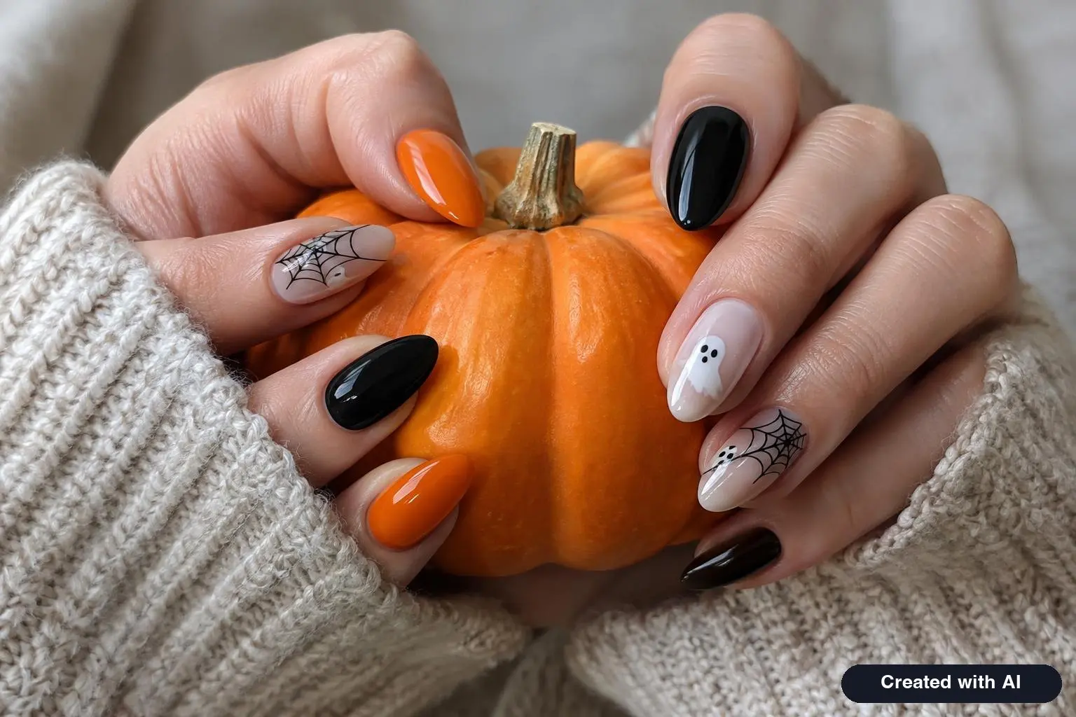 Halloween Nails: 70+ Design Ideas, Colors, Shapes and DIY Steps