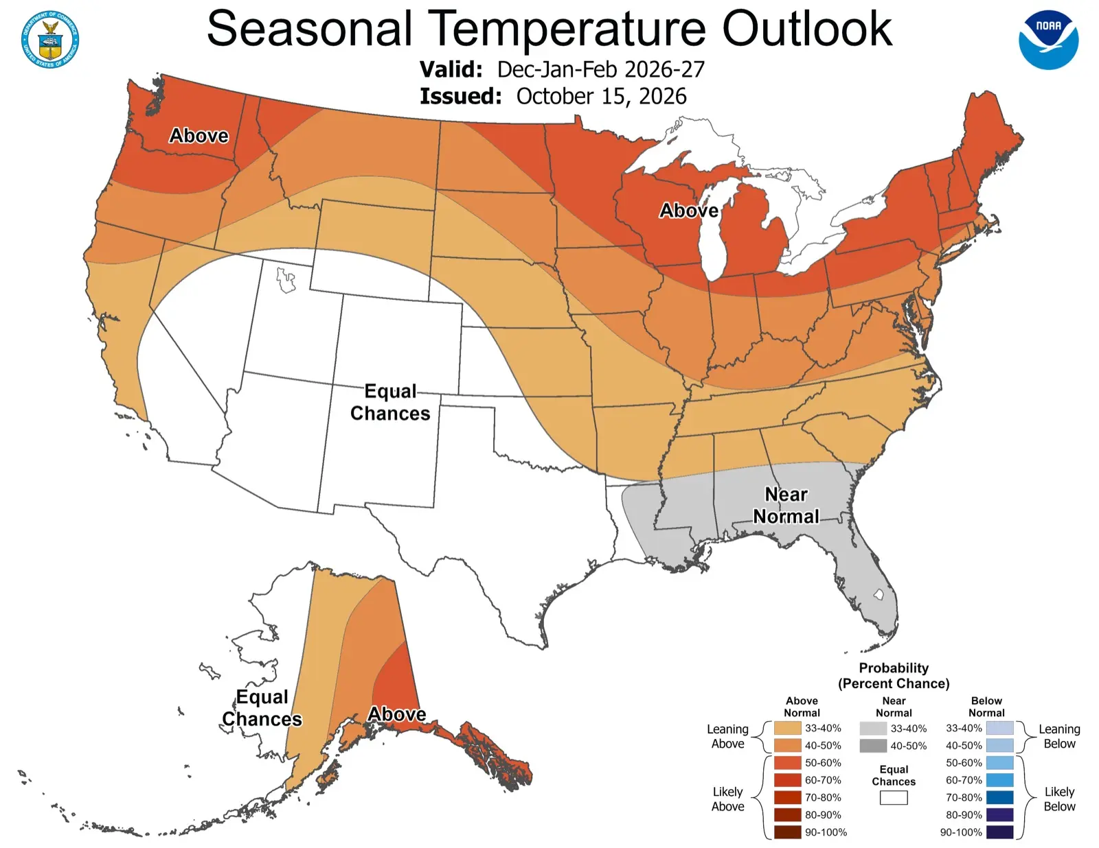 Winter Forecast 2026–2027: NOAA's Official Outlook, El Niño and What the Almanacs Say