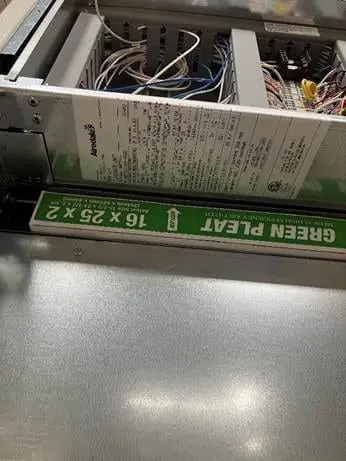 Serial Number Location on Recalled Heat Pump Unit