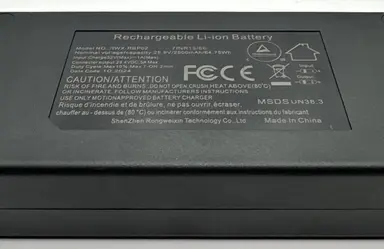Rear View of Recalled The Blue Cactus Company Battery Pack