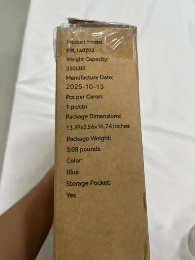 Recalled Bed Rail Product Packaging
