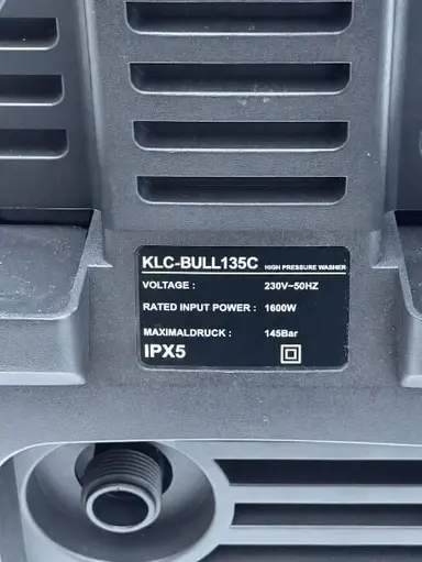 Product label on recalled LANCHEZ electric pressure washer