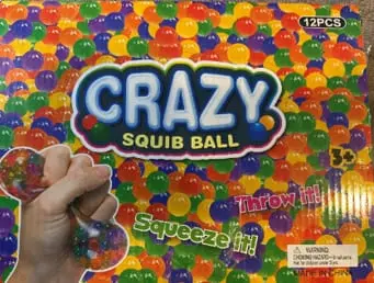 Recalled Crazy Squib Ball Packaging