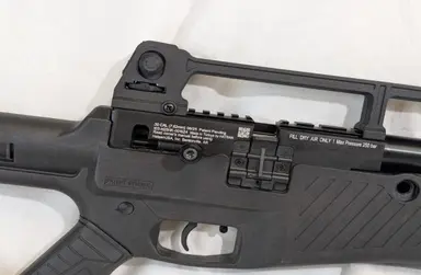 Recalled Hatsan Blitz Air Rifle showing location of serial number and manufacture date