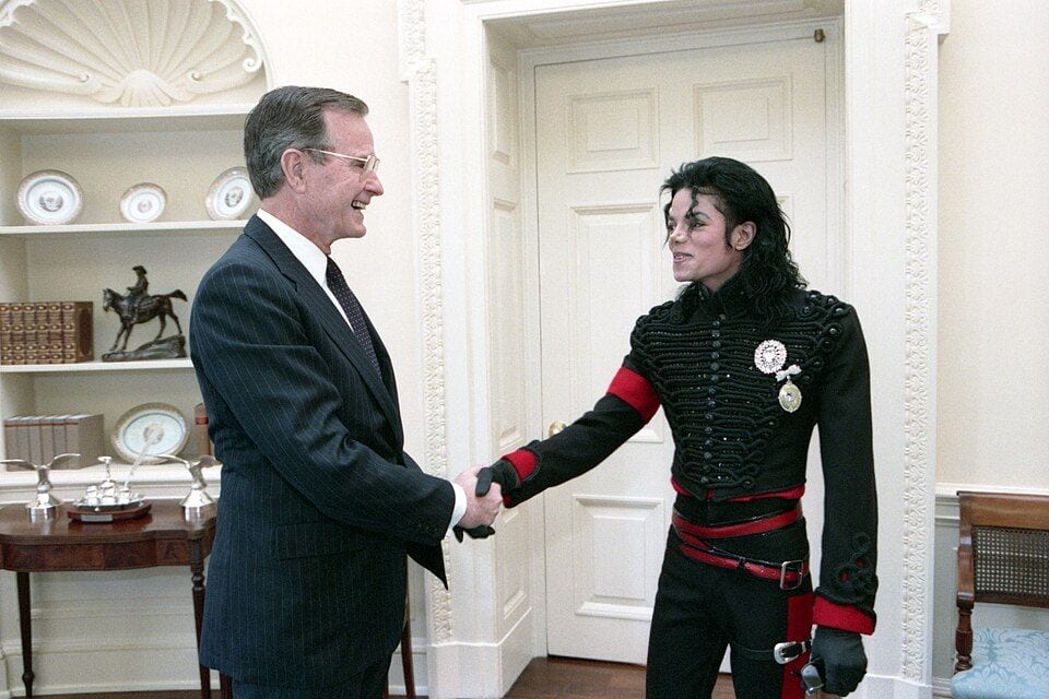 Michael Jackson at the White House in 1990
