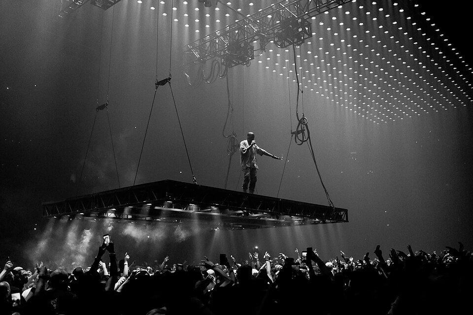 Kanye West on the Saint Pablo tour in 2016