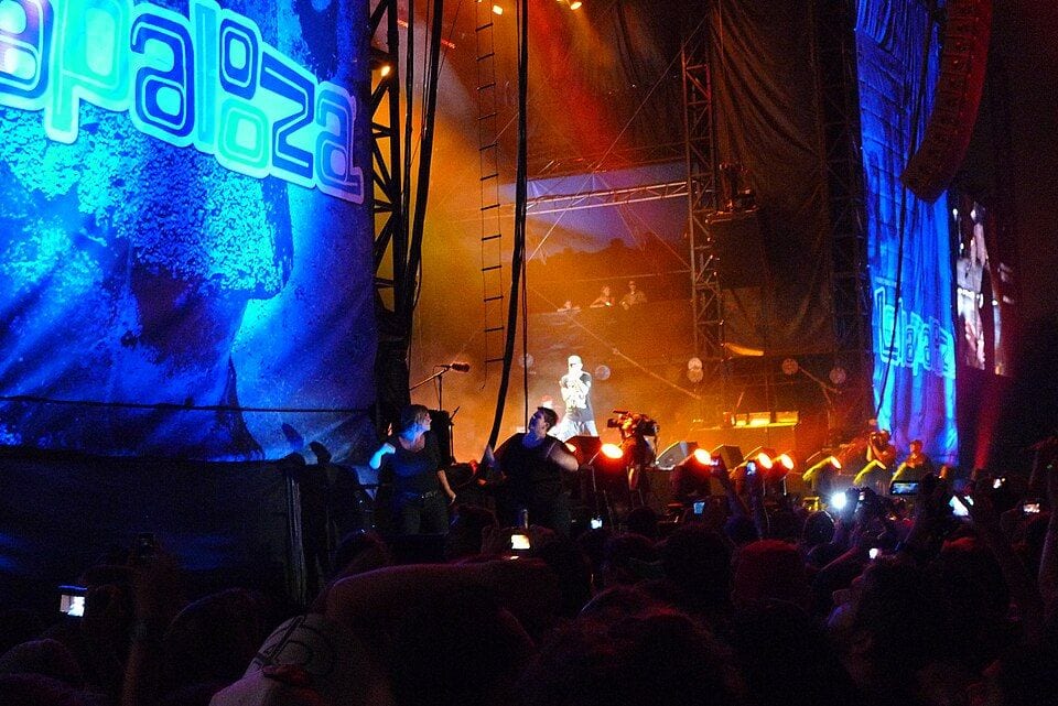 Eminem at Lollapalooza festival in 2011