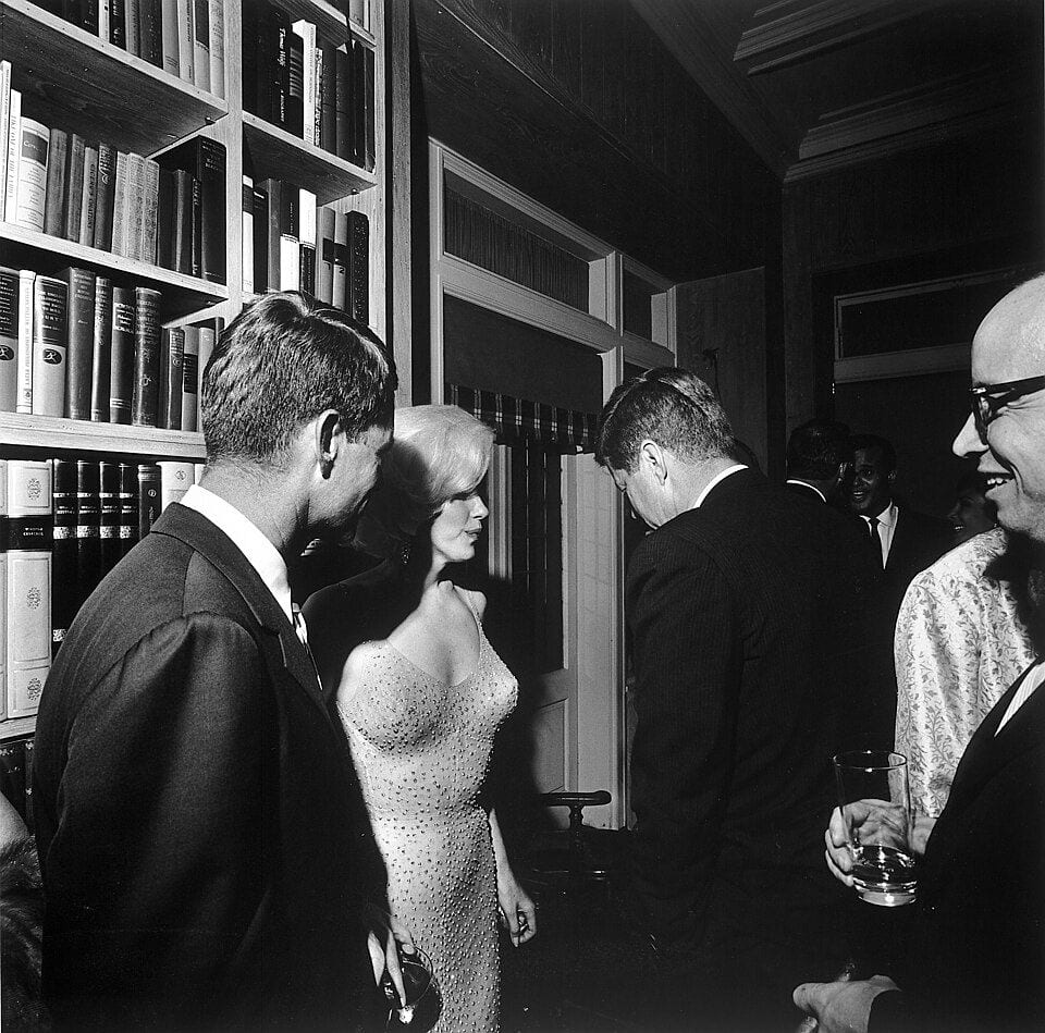 Marilyn Monroe and John F. Kennedy in 1962