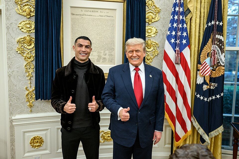 Cristiano Ronaldo at the White House in 2025