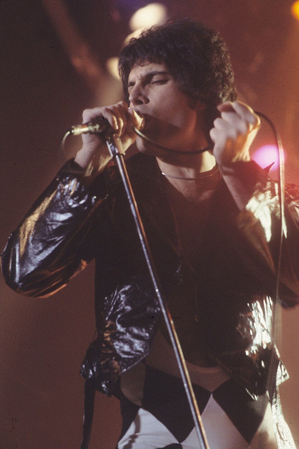 Freddie Mercury in concert in 1977