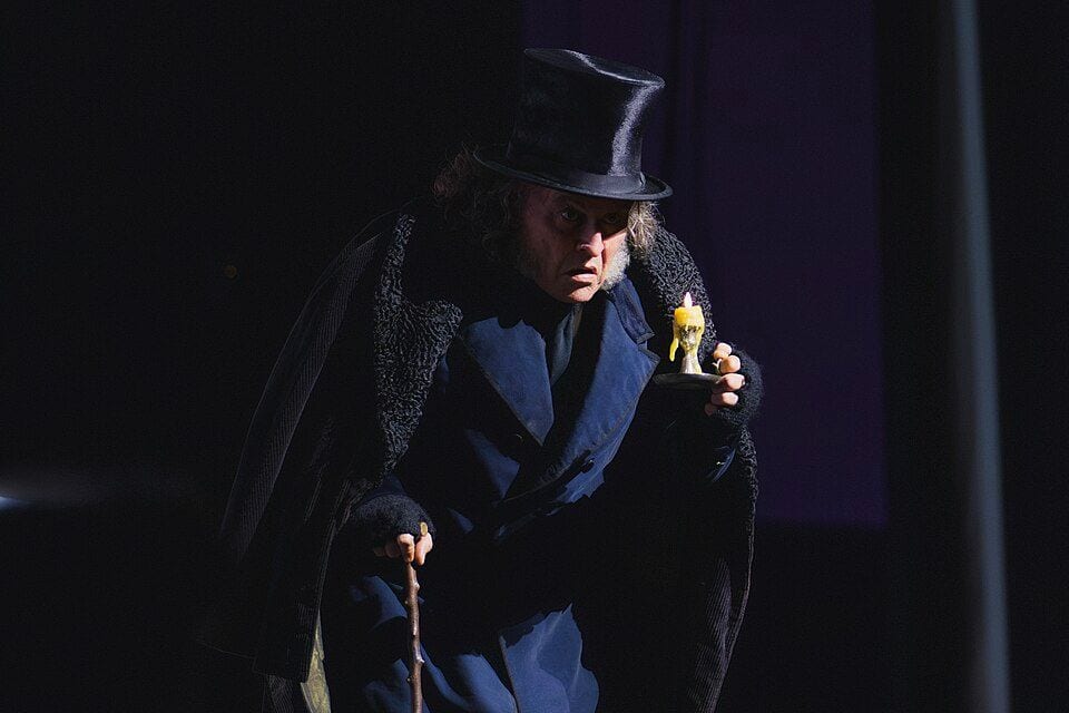 Johnny Depp as Ebenezer Scrooge in 2026