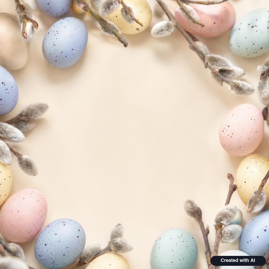 Easter eggs and willow