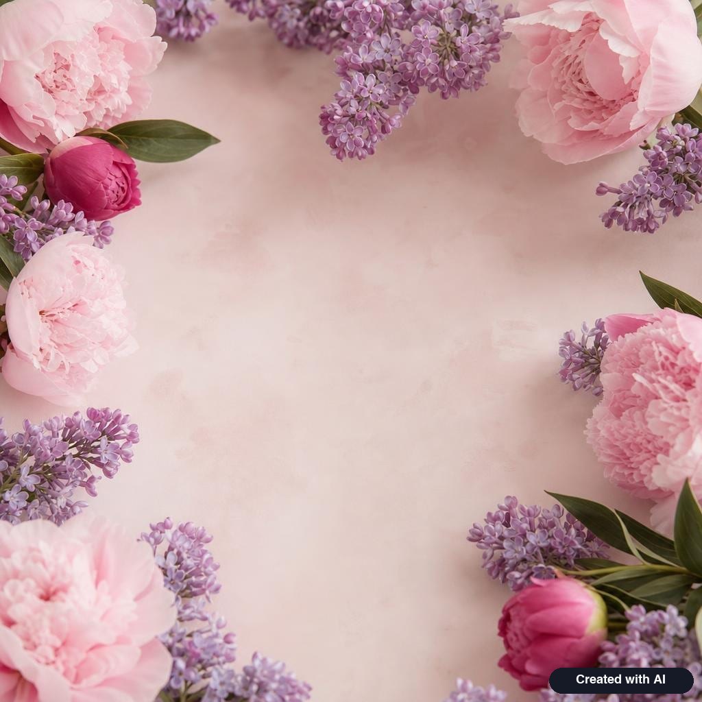 Lilacs and peonies