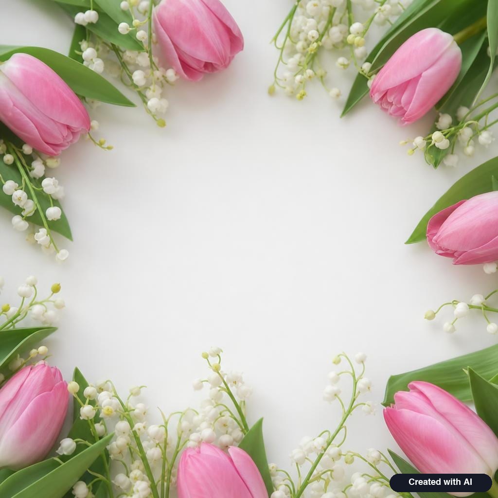 Lilies of the valley and tulips