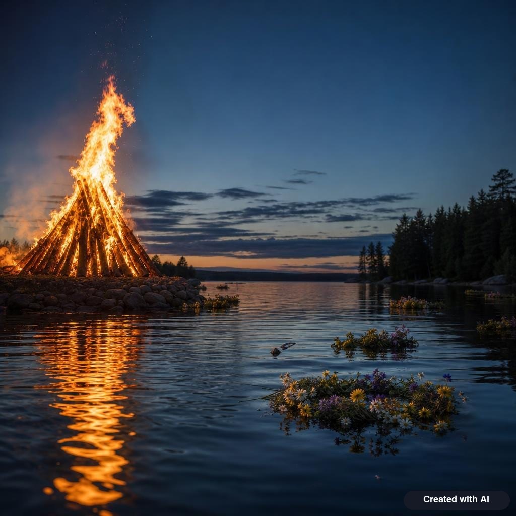 Midsummer bonfire