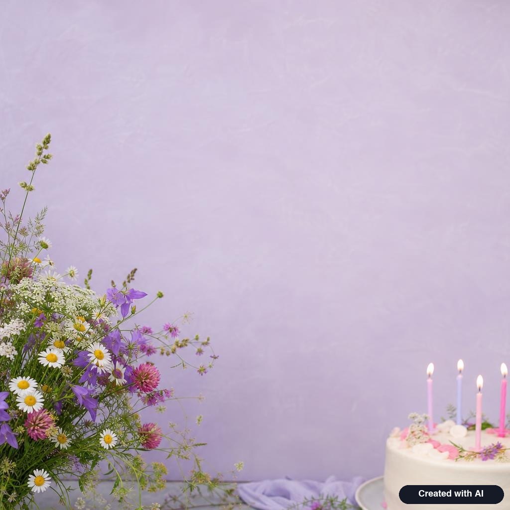 Wildflowers and cake