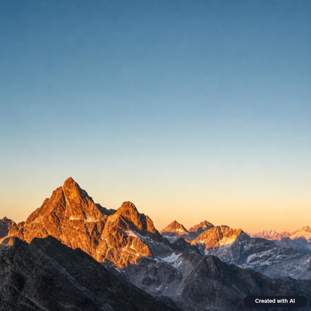 Mountains at sunrise