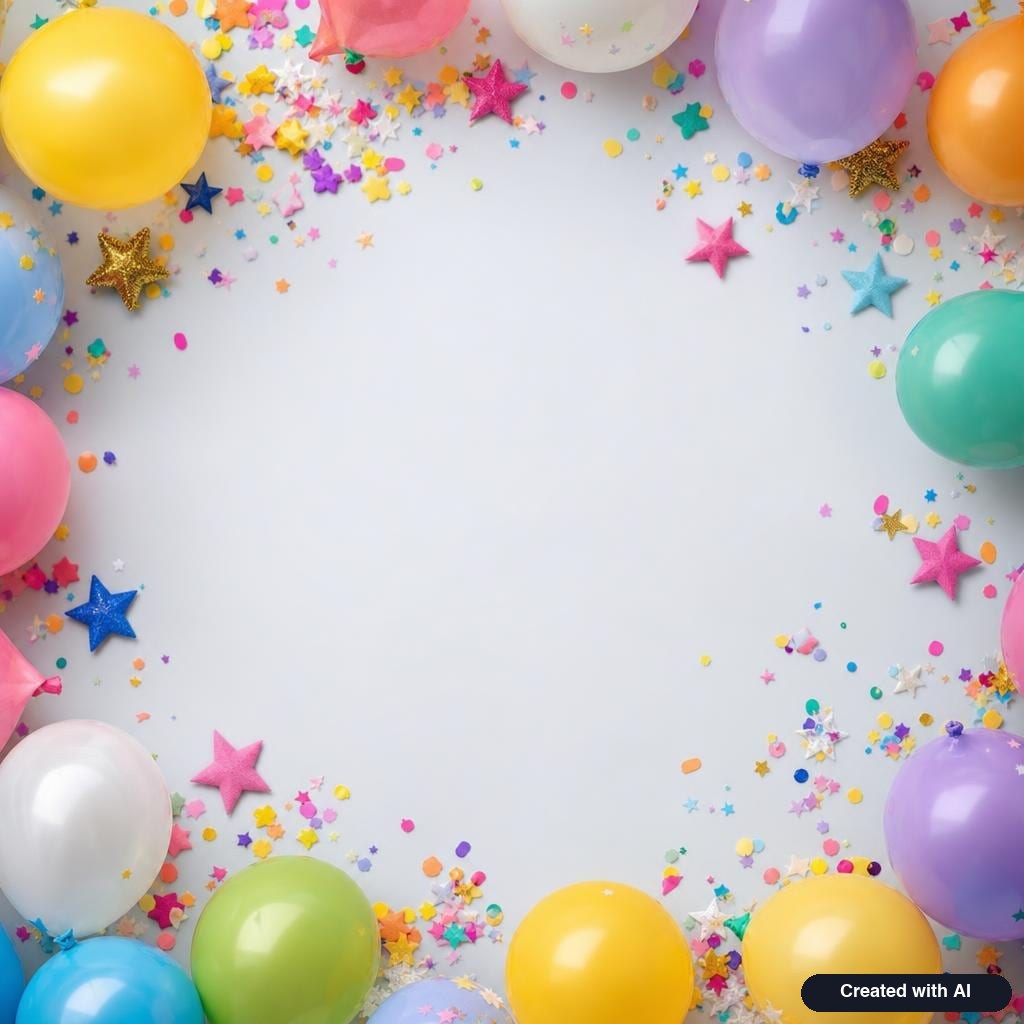 Balloons and stars
